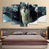 Tableau Loup Gris Enneigé